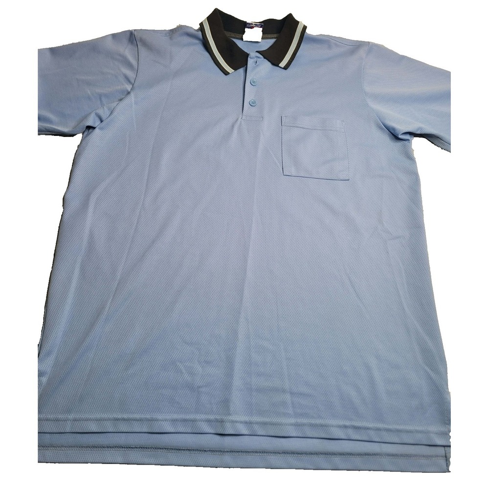 Majestic Umpire Short Sleeve Polo Shirt Blue‎ Men's XL (?)